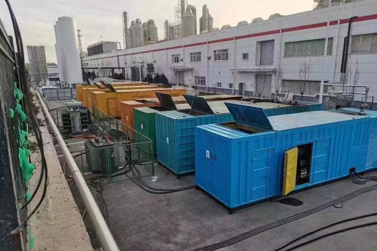 中卫发电机租赁施工现场